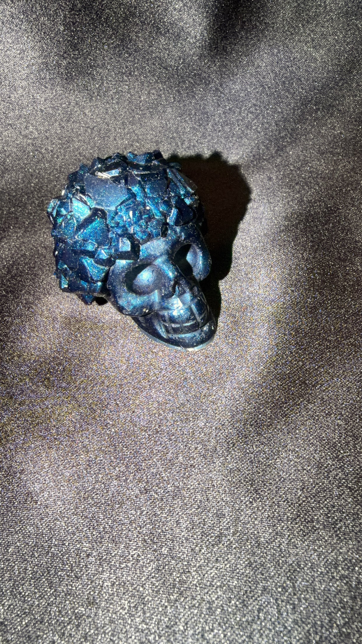 Dark Turquoise Crystal Head Skull