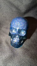Medium Blue Glitter Skull