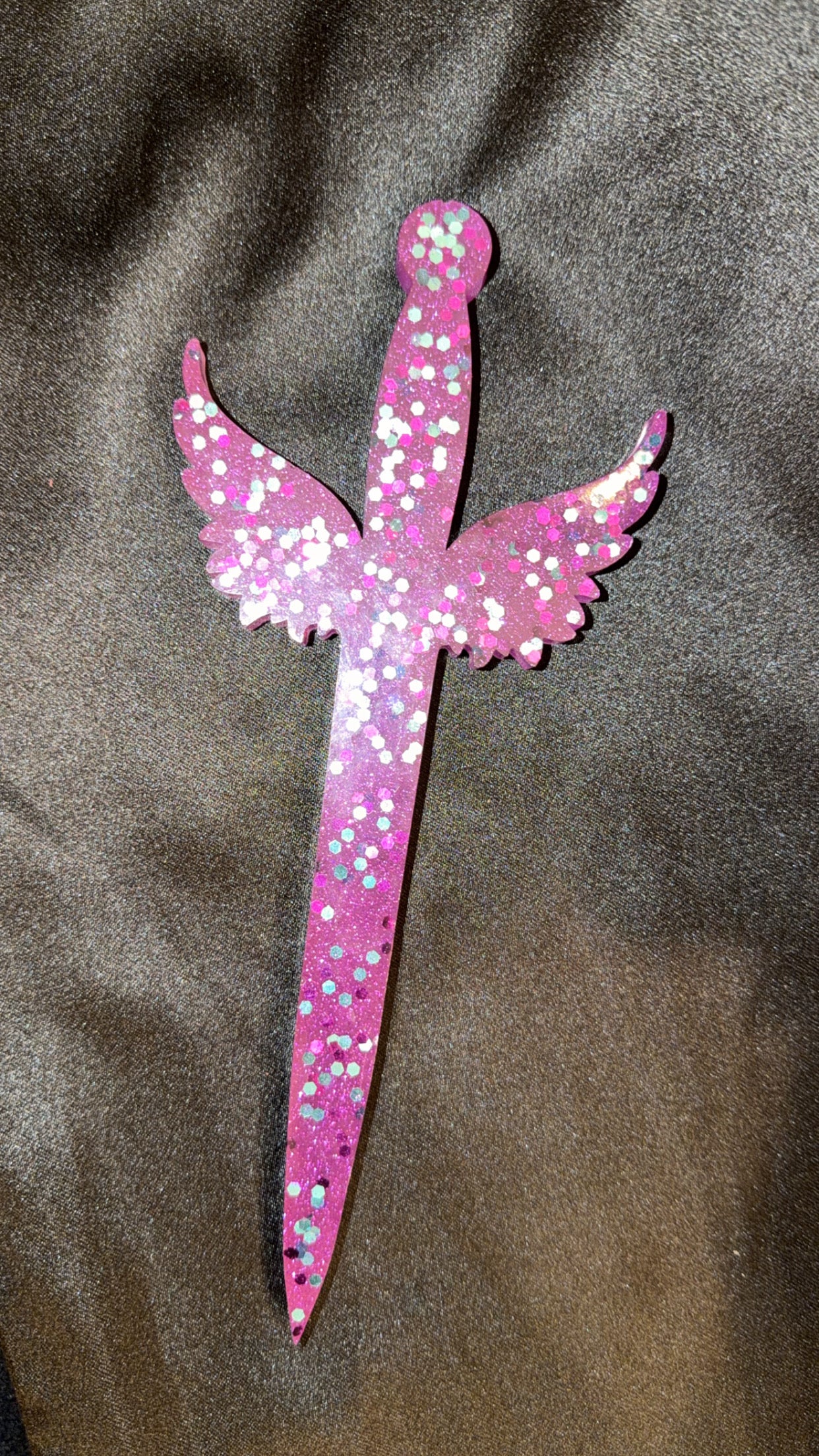 Large Purple Glow in the Dark Glitter Dagger